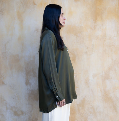 The Florence Shirt Dress OLIVE