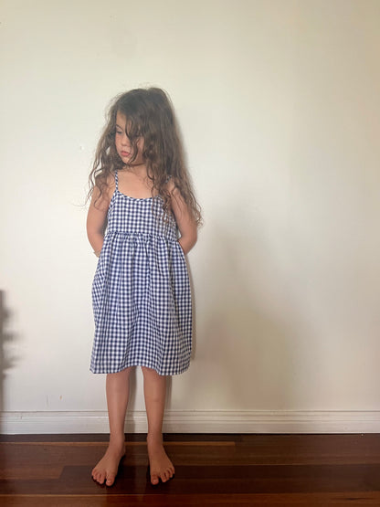 The Play Dress Navy Gingham