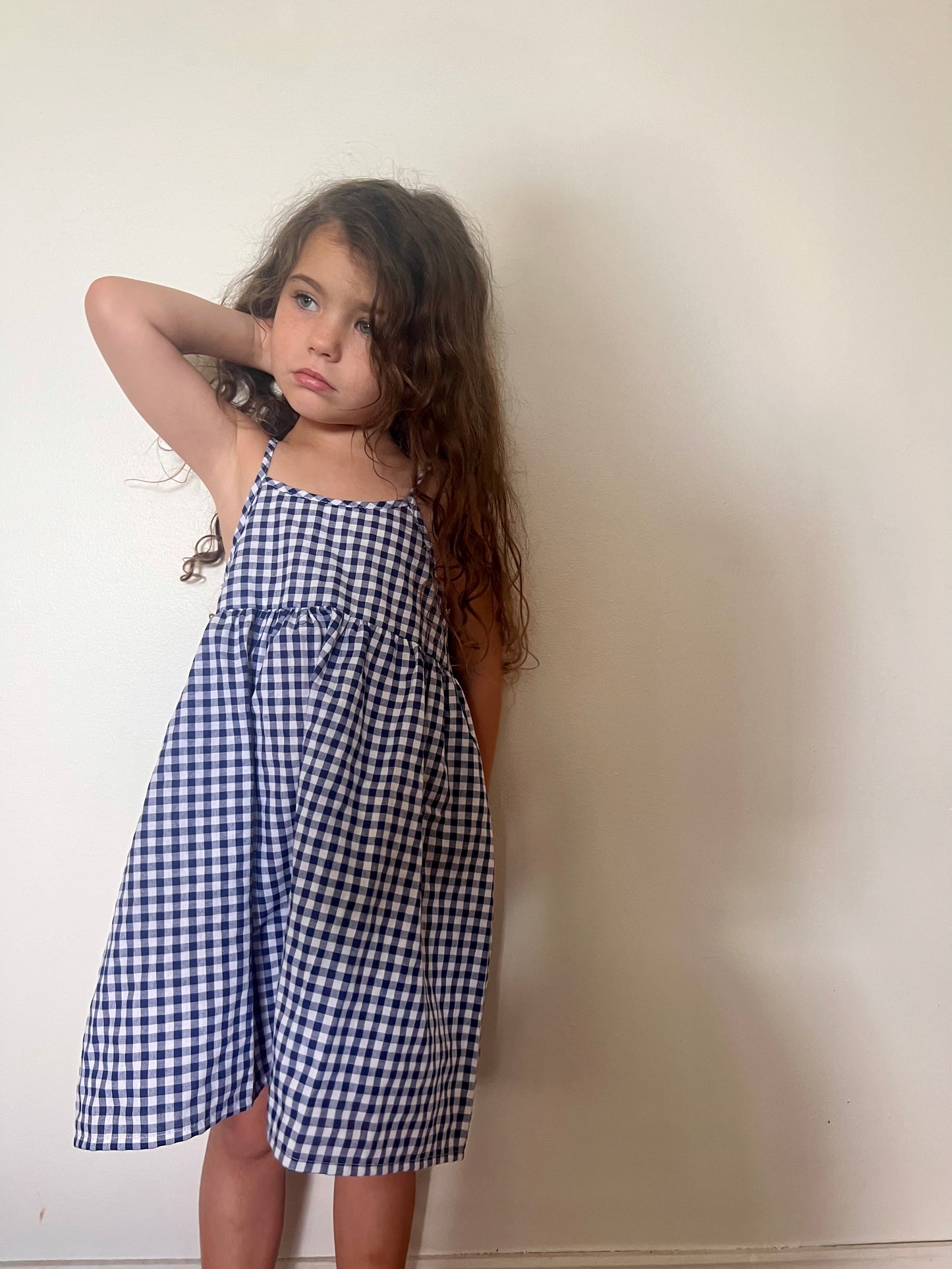 The Play Dress Navy Gingham